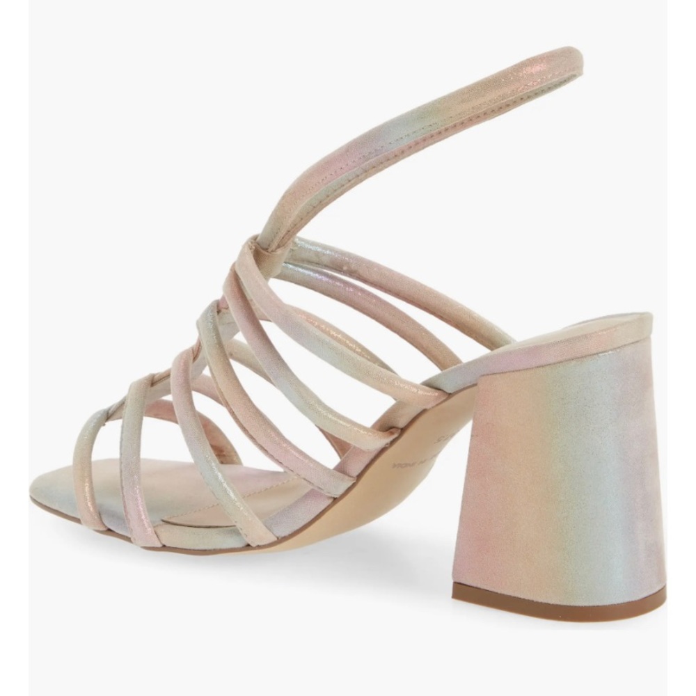 Free People Colette Clinched Heel Sandals Rainbow Metallic NWOT - Picture 15 of 15